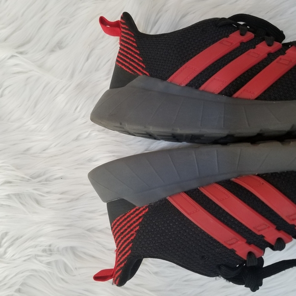 ADIDAS CloudFoam Comfort Sneakers Black With Red SIZE 7.5 Men,Women 8.5 - Picture 12 of 17